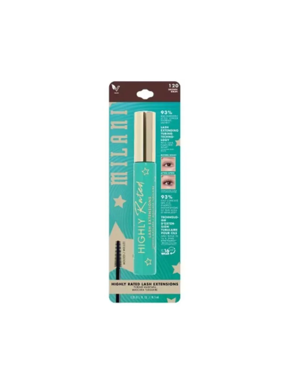 Milani Highly Rated Lash Extensions Tubing Mascara Brown 120 NEW